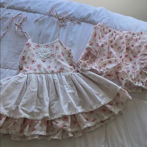Size 7 frilly frock girls set